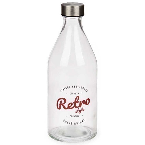 BOTELLA VIDRIO VIVALTO RETRO 1L TAPON ACERO